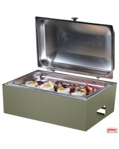 Chafing Dish professionale riscaldato fuoco vivo Base/Salvia 