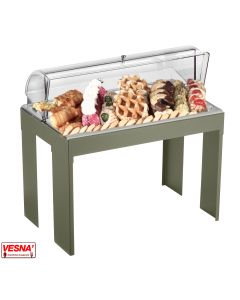 Vassoio pasticcera su ponte alto colore Salvia