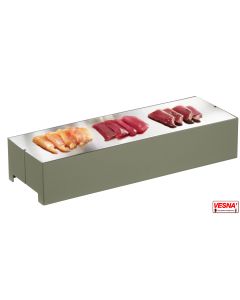 Piastra espositore small acciaio inox refrigerata Salvia Pinti Caleido