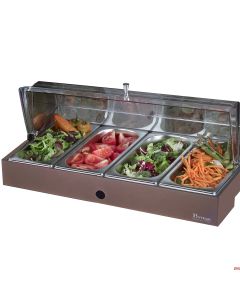 Vassoi refrigerati porta verdure inox completi di base in 4 colori