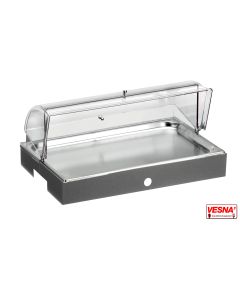Vassoio affettati refrigerato con cupola e base Carbone Pinti 