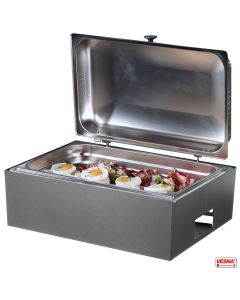 Chafing Dish professionale riscaldato senza energia elettrica colore Carbone Caledio
