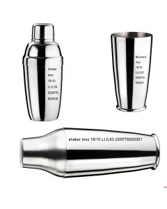 Shaker & Bicchiere per Cocktail inox 18/10