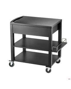 Carrello multifunzione apribile in legno colore Wenge Pinti