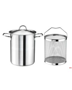 Cuoci asparagi inox 18/10 completo di coperchio e cestello Pintinox