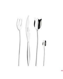 Posate Tulipani Extra set 24 pz inox con scatola regalo