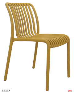 Sedia in polipropilene rinforzato per esterni colore con opzioni 8 colori-SE-Senape