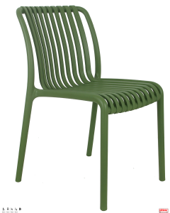 Sedia in polipropilene rinforzato per esterni colore con opzioni 8 colori-P-verdeazzurro