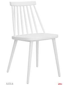 Sedie con struttura di polipropilene per esterni opzione 8 colori-Bianco