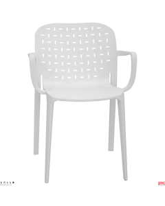 Poltroncina in polipropilene rinforzate fibra di vetro colore Bianco