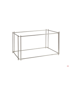 Alzata a filo base rettangolare inox 50x30xH 27,5 cm