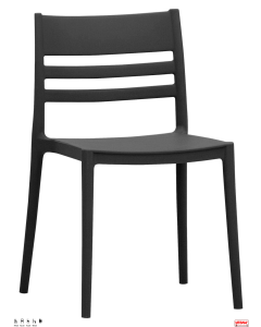 Sedia struttura polipropilene rinforzata opzione 4 colori -Nero