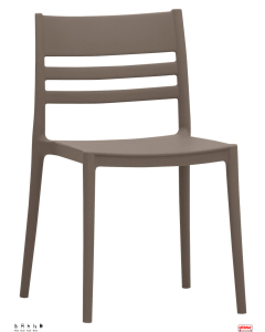 Sedia struttura polipropilene rinforzata opzione 4 colori -DG-Grigione