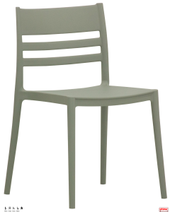 Sedia struttura polipropilene rinforzata opzione 4 colori -V-Verde