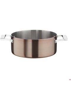 Casseruola trimetallo bassa Ø 24 h 9,5 cm inox 18/10 Pinti Century