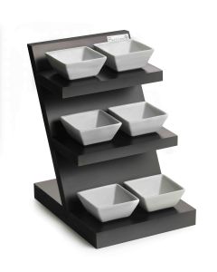 Espositore aperitivo 3 piani con 6 ciotole cm 25x20x29h Trendy bar