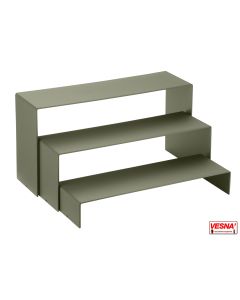 Alzatine salva spazio set 3 pezzi di diverse altezze colore Salvia