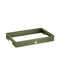 Base bassa acciaio verniciato colore Salvia h 7,5 cm