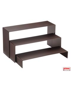 Alzatine salva spazio set 3 pezzi di diverse altezze colore Caffè