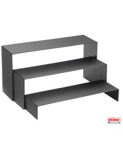 Alzatine salva spazio set 3 pezzi di diverse altezze colore Carbone