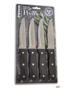 Coltelli Bistecca e Pizza set 4 pezzi Pwood Big Pintinox
