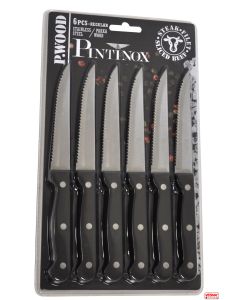 Coltelli Bistecca e Pizza set 6 pezzi Pwood Regular Pintinox