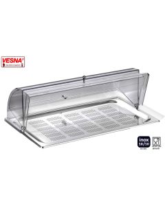 Vassoio refrigerato per burro e marmellata con cupola senza base