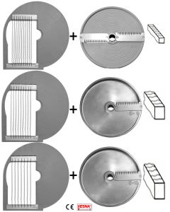 Dischi per chips ondulati spessore da 6 a 10 per Chef 300-400