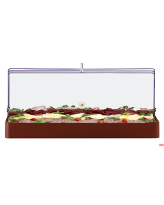Porta affettati/formaggio refrigerato rettangolare 29x48xh21cm c/cupola