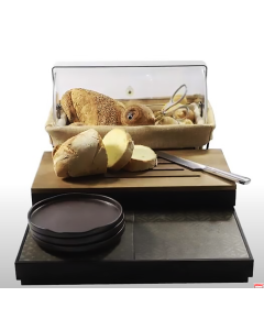 Espositore pane set completo per Buffet 40 x 60 cm wengè