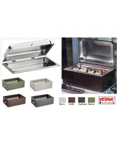 Scaldavivande professionali riscaldati senza energia elettrica opzione colori Salvia, Burro, Caffè, Carbone