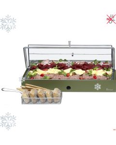Vassoio affettati refrigerato con cupola e base Salvia Pinti 