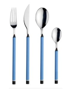 Servizio posate Matite da 24 pz turchese con scatola regalo