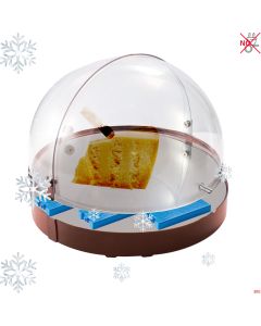 Porta Affettati/Formaggi refrigerato con cupola ø 43 x h 29 cm nero