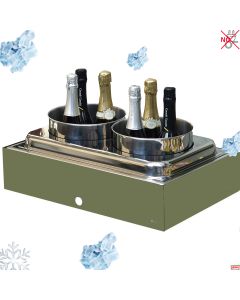 Porta Champagne o ghiaccio refrigerato completo base Salvia