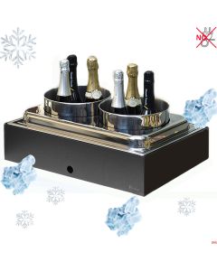 Porta Champagne refrigerato o ghiaccio completo di base Carbone