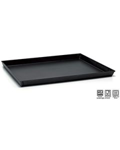 Teglia pizza in ferro blu bordi inclinati 40 x 30 cm