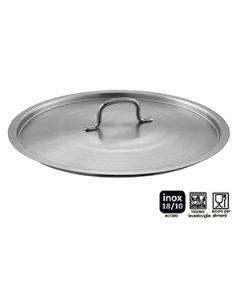 Coperchio Ø 28 cm inox 18/10 piano con maniglia Expo-Hotel