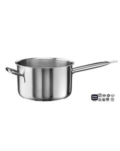 Casseruola fonda Inox 1 manico e maniglia Ø 24xh14,5 cm Lt. 6,25 Tender