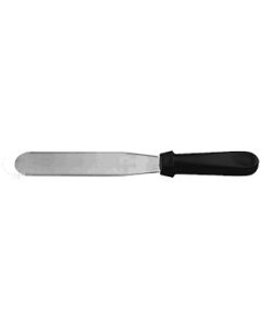 Spatola dritta inox con manico silicone nero cm 29