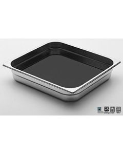 Gastronorm 2/3 teglia in alluminio interno antiaderente con bordo h 20 mm