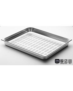 Bacinelle forate inox Gastronorm 2/1 h 65 mm