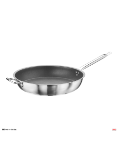 Padella inox antiaderente Ø 40 x h 8 cm un manico e maniglie Catering Expo