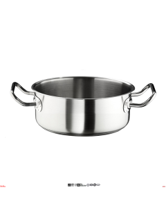 Casseruola inox bassa 2 maniglie Ø 30 cm Lt. 7,00 Master