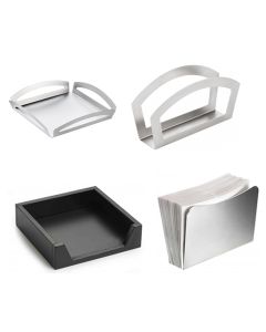 Porta tovaglioli acciaio inox o in legno verniciato