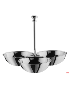 Porta salatini 3 scomparti ø 10,5 cm inox 18/10