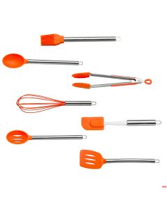 Set 6 pezzi di Mestolame in silicone da da 23 a 33 cm Orange