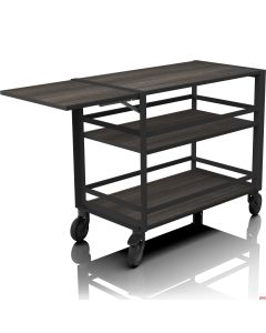 Carrello Servizio con Ripiano singolo Legno Industrial 90x50xH80 cm