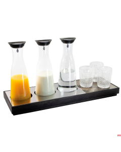 Espositore refrigerato completo con 3 Caraffe e base in legno wengè