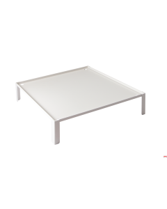 Alzata presentazione 40 x 40 x h 9 cm acciaio verniciato bianco